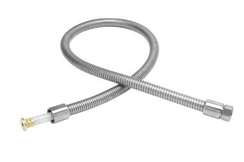 T&amp;S Brass B-0044-H2AE  Hose, 44-Inch Flexible Stainless Steel, Less Handle,