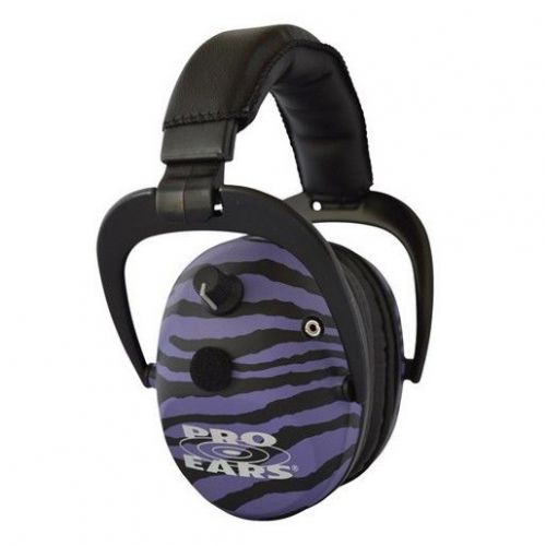 Pro Ears GSP300PUZ Predator Gold Ear Muffs 26 dBs - Purple Zebra