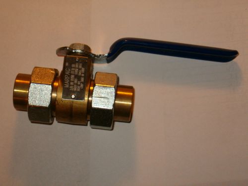 Marpac 3/8&#034; valve pn 3/8 br b790 tt b sb nib new weld w/ teflon cwp 500psi @ 100 for sale