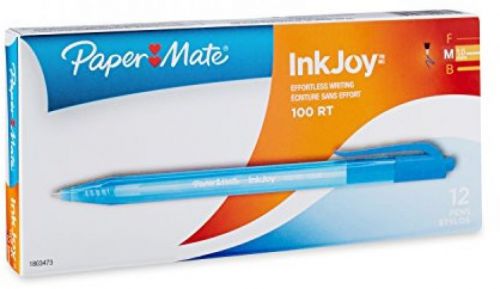 Sanford paper mate inkjoy 100rt ballpoint pen, retractable, blue, single for sale