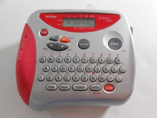 Brother P-Touch Model PT-1180 Label Maker Thermal Printer Red