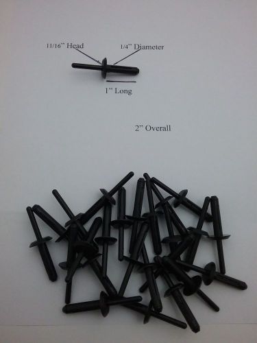 ( 2 ) Bags of Plastic Pop Rivets ( 50 Total ) 1/4&#034;, Free Shipping