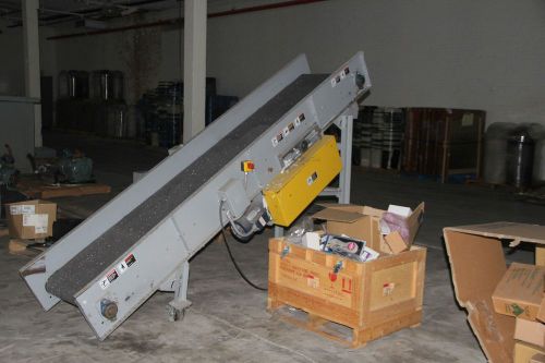 Conveyor, 115 inches by 18 inches, Leeson Motor, Inclined