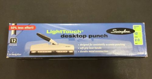 Swingline Light Touch Desktop Punch Adjustable 2 or 3 Hole Punch (74026) HS4 New