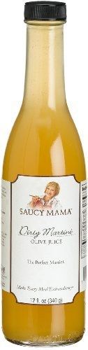 Saucy Mama Dirty Martini Olive Juice, 12-Ounce Boxes (Pack of 12)