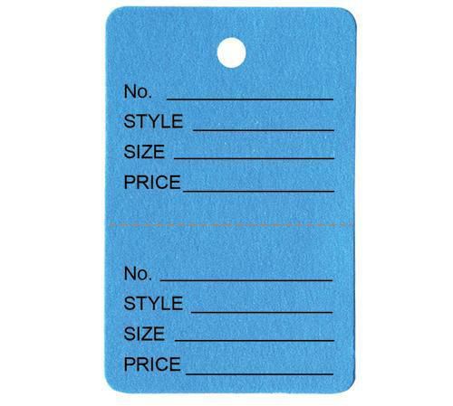 1000 Small Perforated Merchandise Coupon Price Tags Blue