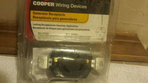 Cooper wiring devices l1430r new! generator outlet 30a 125/250v nema l14-30r for sale