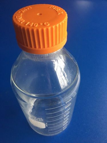 Corning® 1395-1l pyrex 1000ml round media bottles with gl45 screw cap, graduated for sale