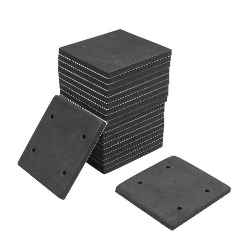 uxcell 20 Pcs Square Foam Replacement Sander Back Pad Sanding Mat Black