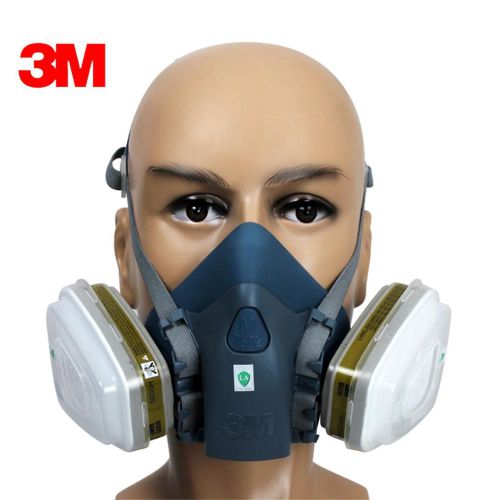 3M 7502/6001/5N11/501 7 Piece Suit Respirator Painting Spraying Face Gas Mask