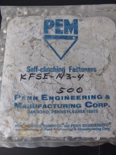 PEM SELF-CLINCHING FASTNERS~KFSE-143-4~500 PIECES~3/16&#039;S OPENING