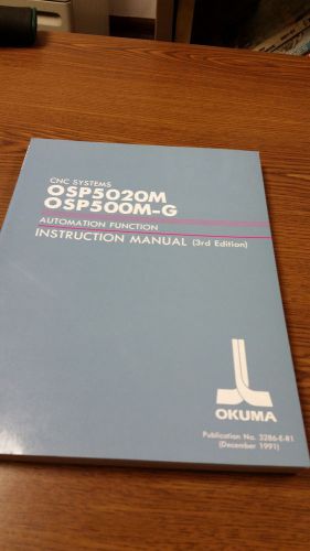 Okuma OSP5020M OSP500M-G Automation Function Instruction Manual (3rd Edition)