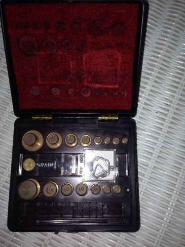 Vintage Ohaus Scale Corp Pharmacy Scale Balance Weight Calibration Set