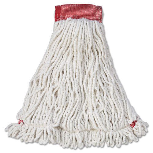 Web foot wet mop head, shrinkless, cotton/synthetic, white, large, 6/carton for sale