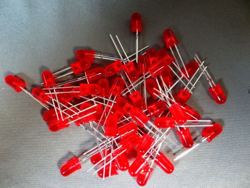 Led lamps -  emitted colour : red  -  size 5mm generic - quantity of 50 for sale