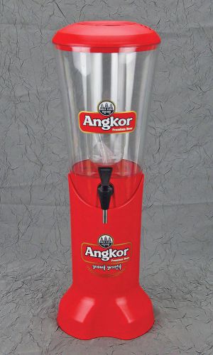 Angkor Beer Tower Dispenser Red Ice Insert Tabletop Clean Looks Unused Carlsberg