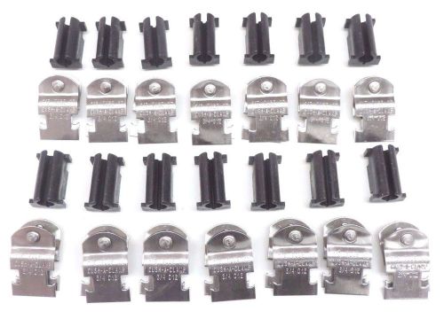 Lot of 14 new cush-a-clamp 1/2&#034; o.d. tube clamps with plastic holders 008ns012 for sale