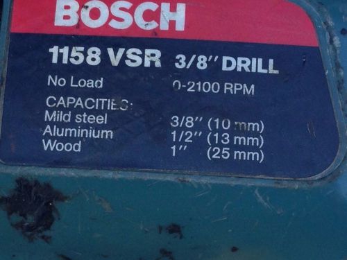 Bosch1158 VSR Drill 10MM (3/8&#034;)