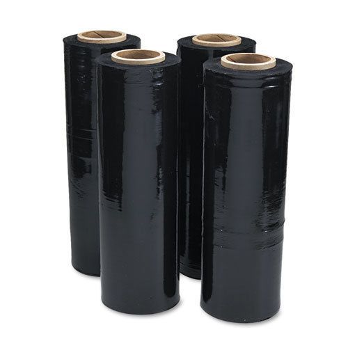 Universal black stretch film 18w x 1 500ft roll 20mic (80-gauge) 4carton for sale