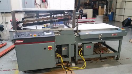 Shanklin a28a automatic l-sealer with closing conveyor, hot knife jaws for sale
