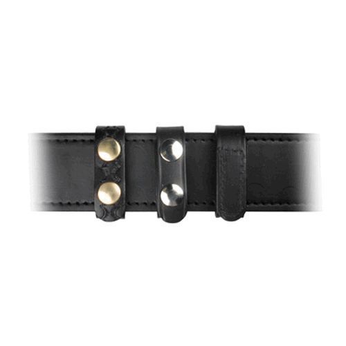 Boston leather 5456k-1-n black plain nickel hw 3/4&#034; belt keeper w/cuff key belt for sale
