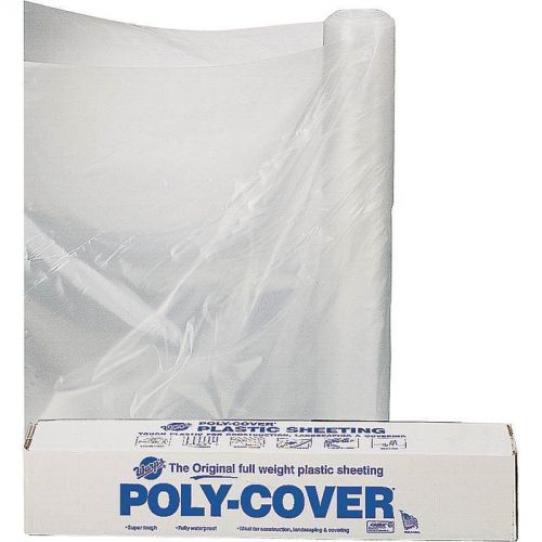 Polyfilm, 6 mil T, 8&#039; W x 100&#039; L, Clear, Plastic LBM Poly 6X8-C Clear Plastic