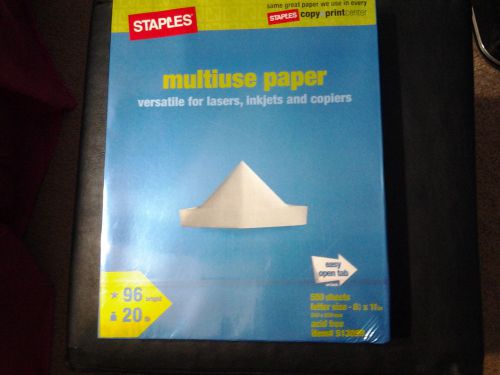 Staples Multipurpose Inkjet&amp; Laser Paper,Letter, 8.5 x11 inch, White 500 Sheets