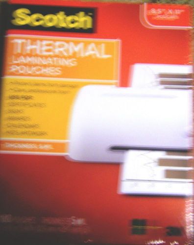 Scotch Thermal Laminating Pouches (100) 5 Mil Thick 8 1/2 x 11&#034; #TP5854 NIB