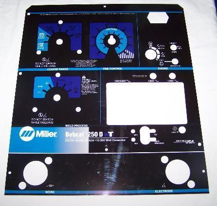 Miller Arc Welder Laser Cut Aluminum Bobcat 250D NT Control Plate, NEW