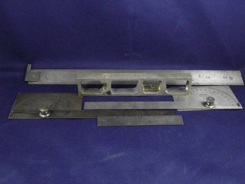 Vintage Machinist Tools - General Hardware MFG, Lufkin, Union-Protractors-Rulers