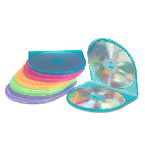 Innovera 87910 CD/DVD Shell Case Assorted Colors 10 per Pack 1 Innovera