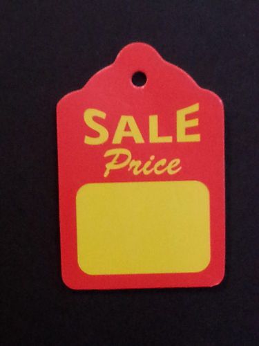 1000 Large Sale Price Tags No Strings Red/Yellow