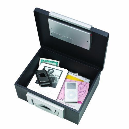 STEELMASTER Electronic Security Cash Box, 12.8 x 10.04 x 5.53 Inches, Black