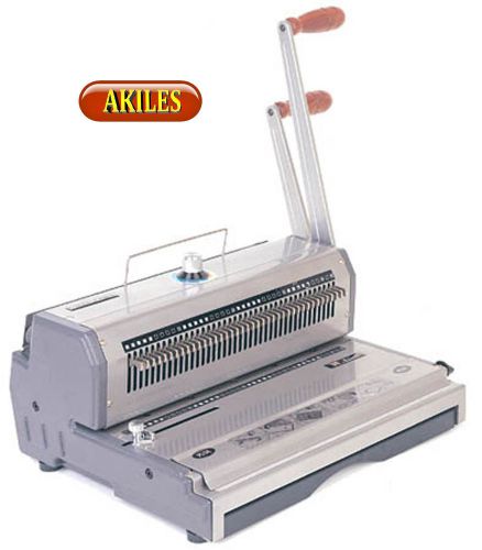 Akiles WireMac-21 Wire Binding Machine &amp; Punch 2:1 pitch 14&#034; ( New ) AWM-21