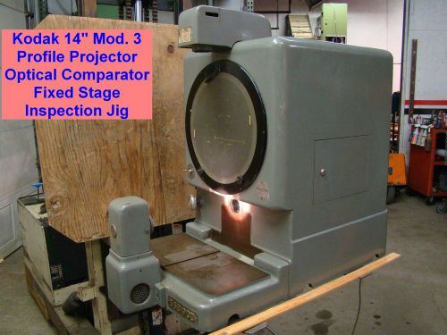 Kodak 14&#034; Mod. 3 Profile Projector Optical Comparator Fixed Stage Inspection Jig