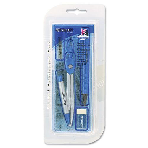 Ten Piece Math Tool Kit, Blue and Gray Tools, Hard Plastic Case