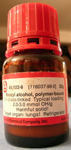 Benzyl alcohol, polymer-bound, Aldrich
