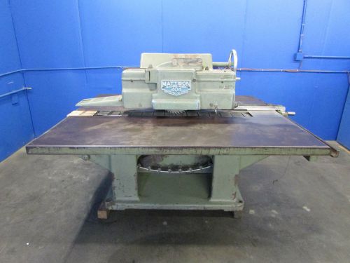 Mattison straight line rip saw 404~used woodworking machinery~ontario, calif. for sale