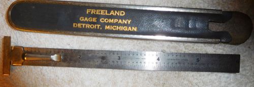 Vintage Executive 640 6&#034; machinist&#039;s engineers rule,case,Freeland Detroit MI