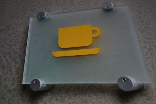Sign supports acrylic standoffs glass perspex stand offs satin finish side clamp for sale