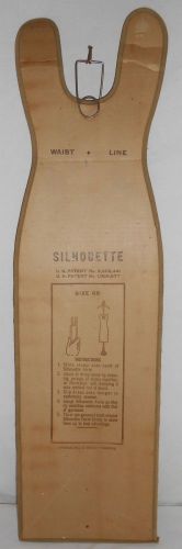 Vintage SILHOUETTE DRESS FORM Cardboard Store Hanging Display