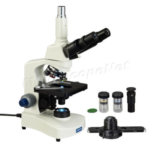 Omax trinocular compound led phase contrast live blood microscope 40x-2000x for sale
