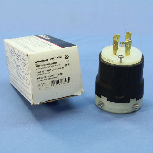 New cooper twist turn locking connector plug nema l14-20p 20a 125/250v ahl1420p for sale