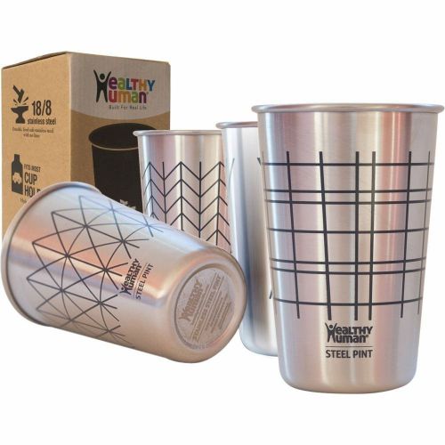 Cups stainless steel healthy human 16oz 4 pack beer pints iced tea  bar beverage for sale