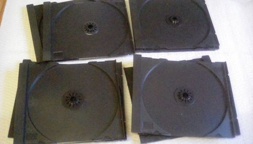 10 used Cd trays good condition charcoal black