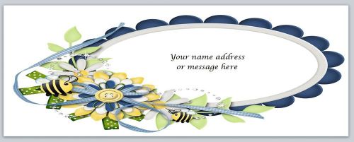 30 Personalized Return Address Labels Sewing Flower Buy 3 get 1 free (bo557)
