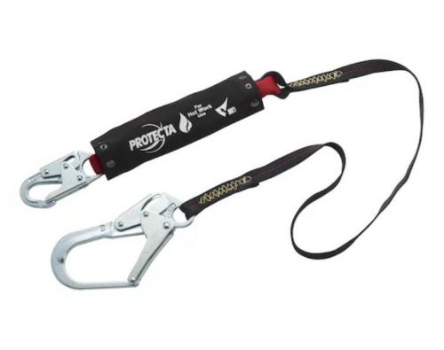 Protecta 1340128 pro shock absorbing lanyard for hot work use 6&#039; for sale