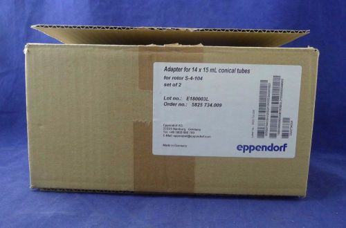 Eppendorf Adapter for 14 x 15 Conical Tubes for Rotor S-4104 Set of 2 NEW