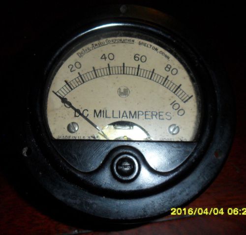 DeJUR Model 310 0-100 DC Milliamperes Analog Panel Meter
