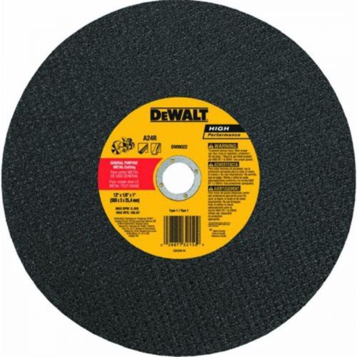 Metal Port Saw Cut-Off Wheel, 14&#034; X 1/8&#034; X 1&#034; Dewalt Saw Blades DW8020